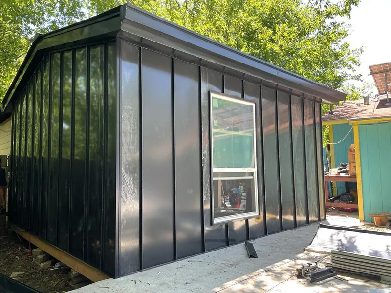 Black standing seam metal wall panels for Roof Inspection in Bullskin